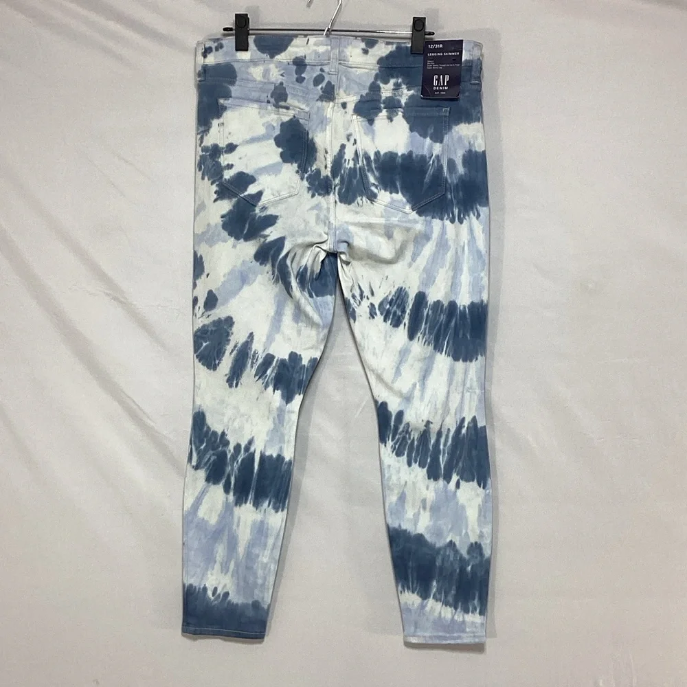 NWT GAP 12/31 Legging Skimmer Tie-Dye Denim - Picture 5 of 13
